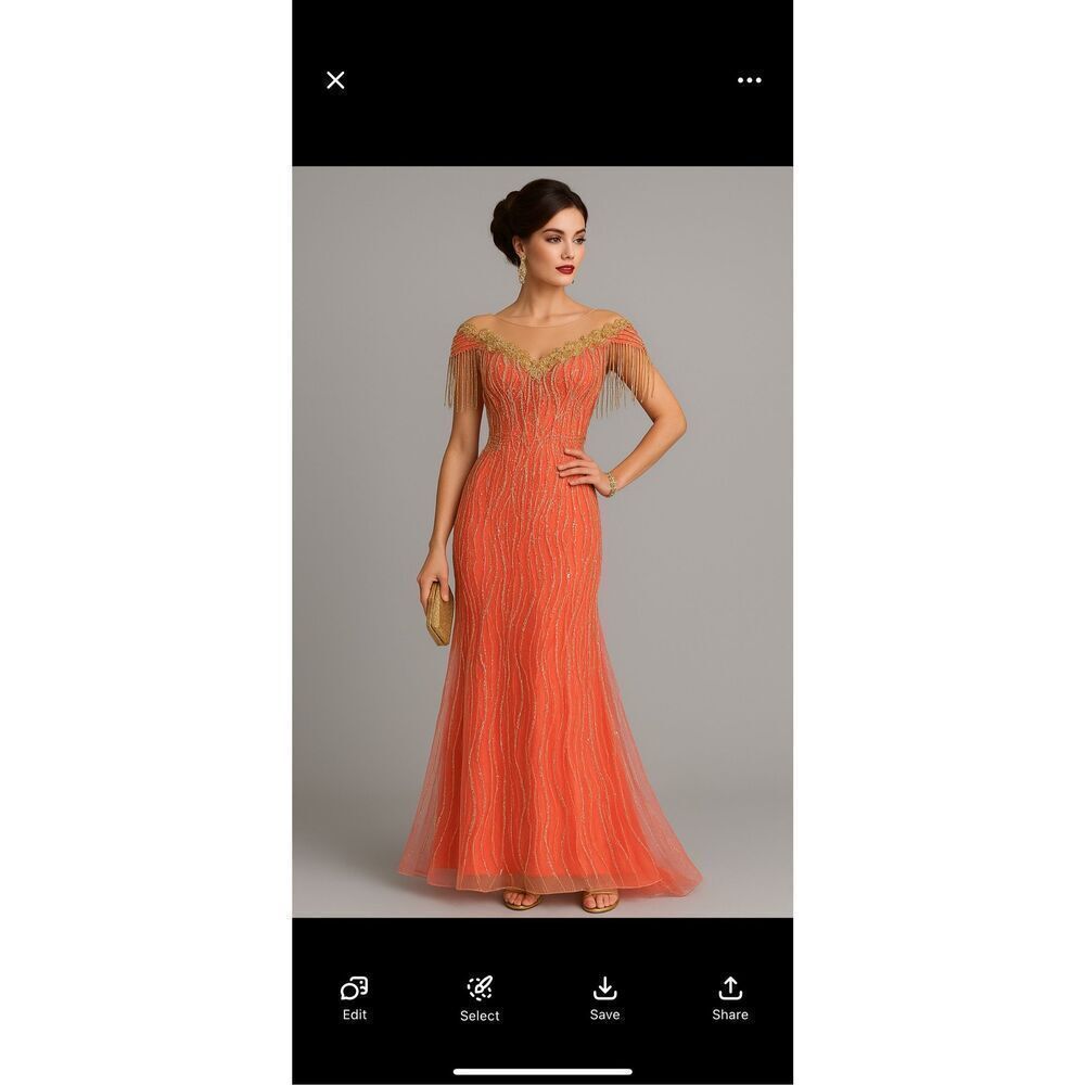 Sheer Overlay Sequins Bead Embellishments Illusion Neckline Dress 112x151CM